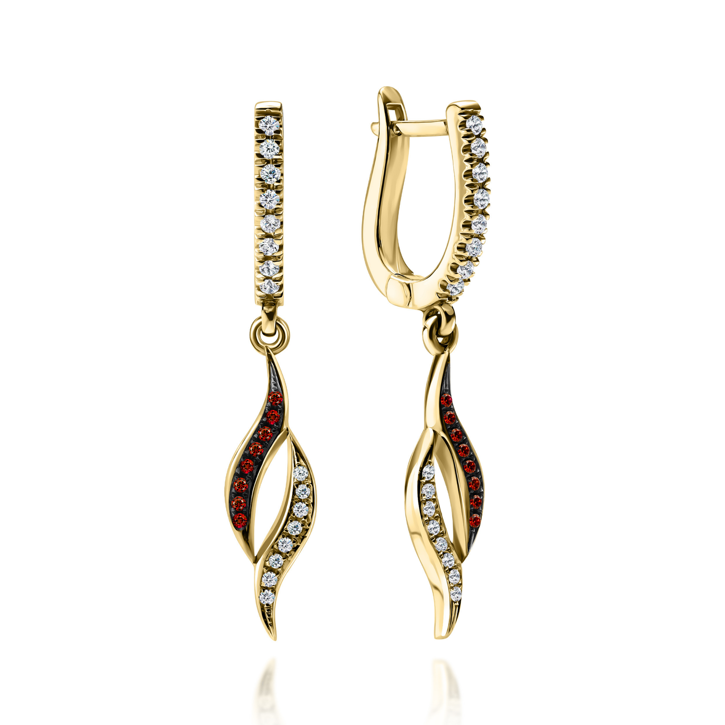 Gold Earrings "FLAME"