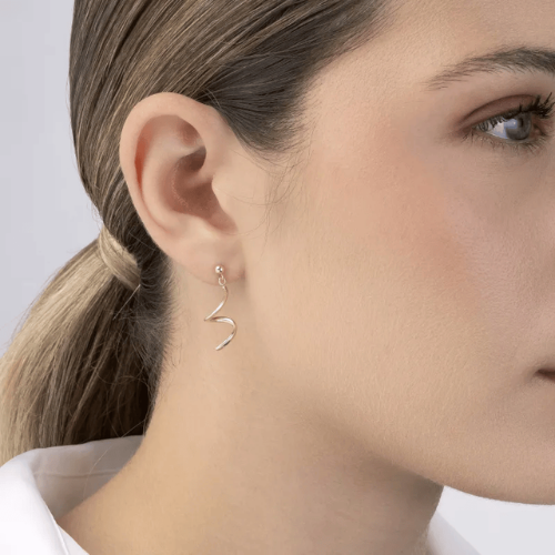 Серьги из желтого золота "Серпентин"