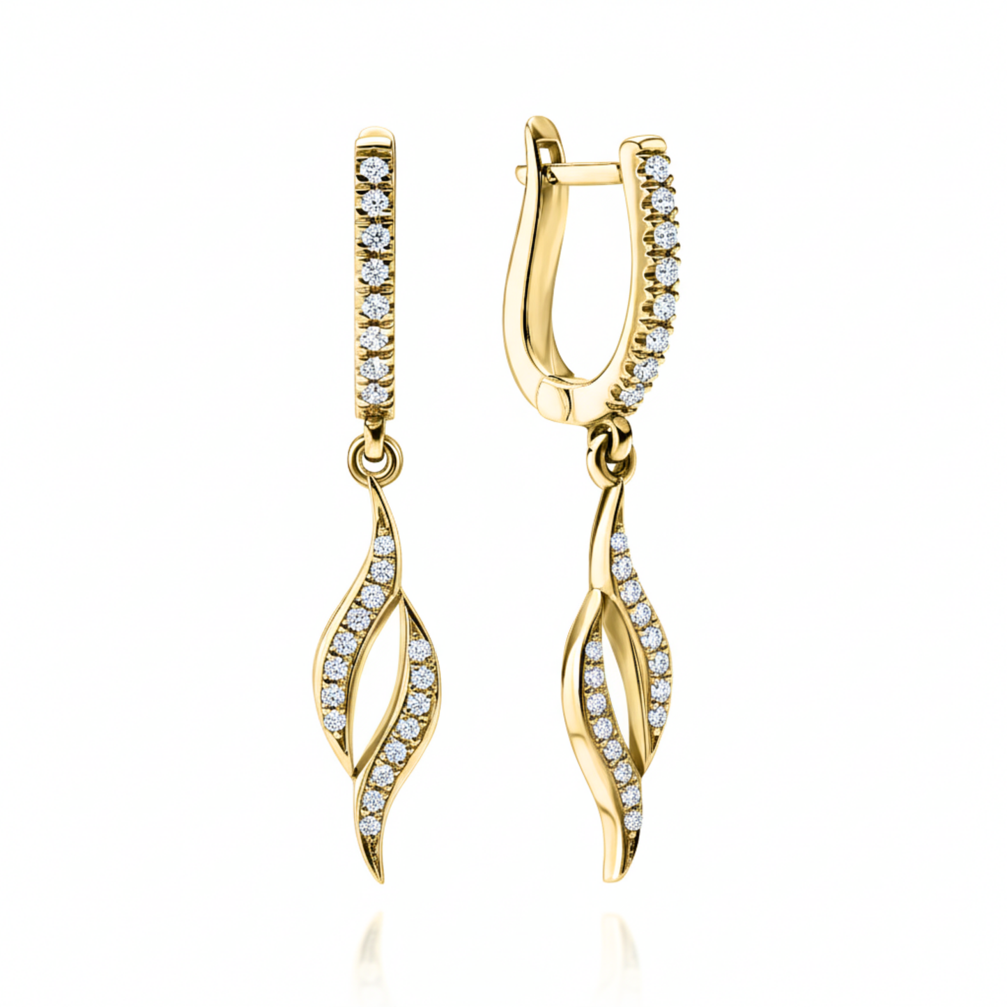 Gold Earrings "FLAME"