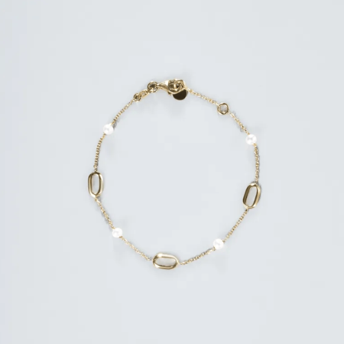 Браслет из желтого золота с жемчугом "Allure"