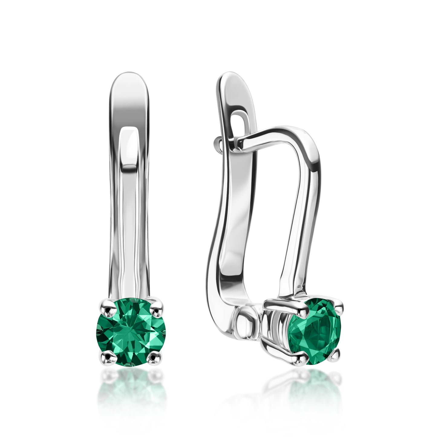 עגילי זהב "קלאסי" עם אבני חן