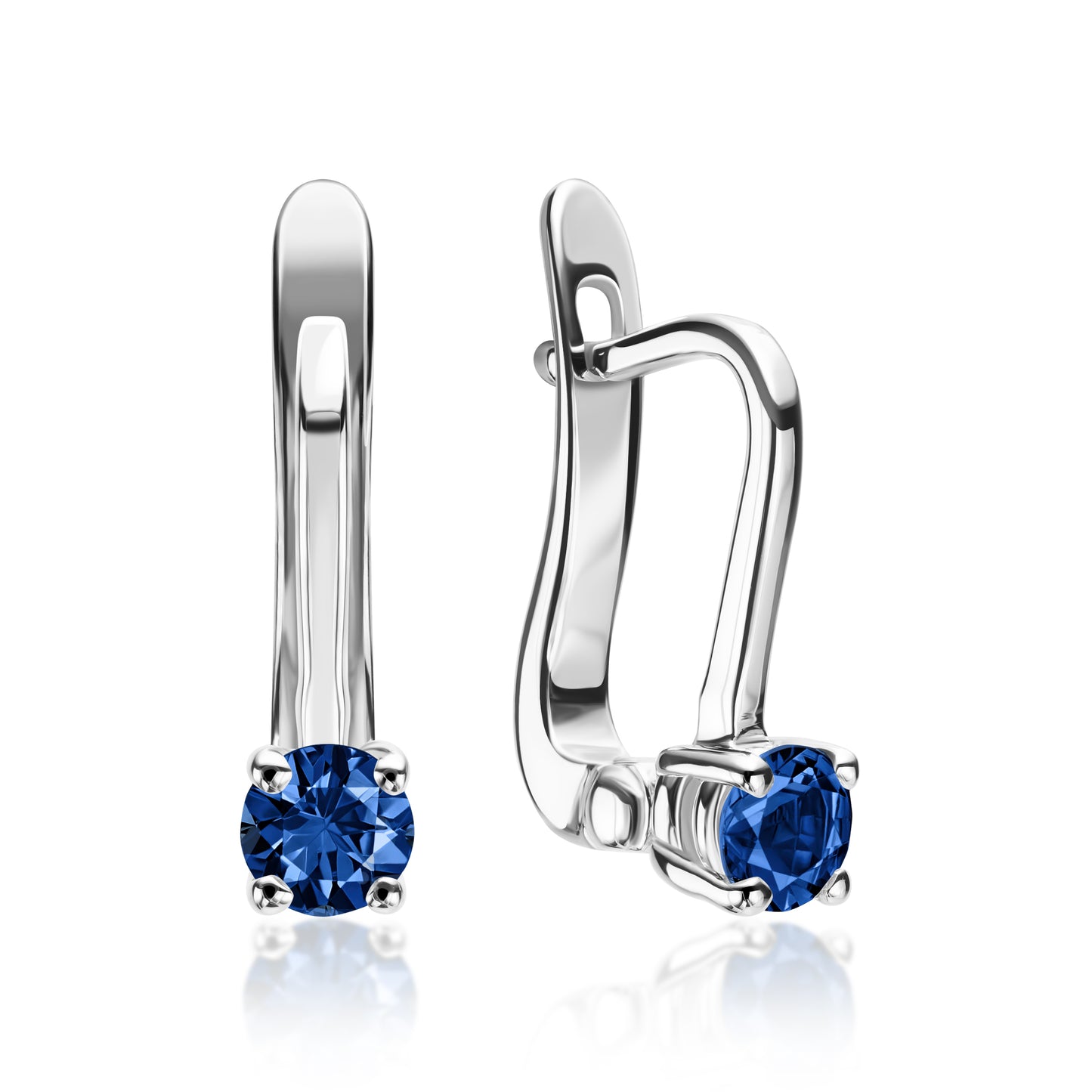 עגילי זהב "קלאסי" עם אבני חן