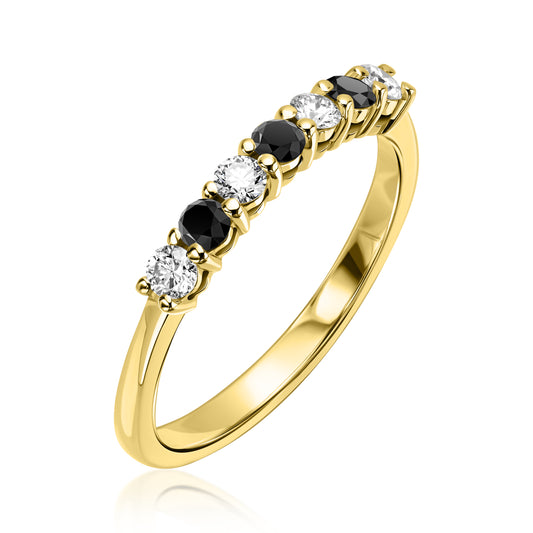 טבעת מג'יק" בזהב עם יהלומים ואבני חן