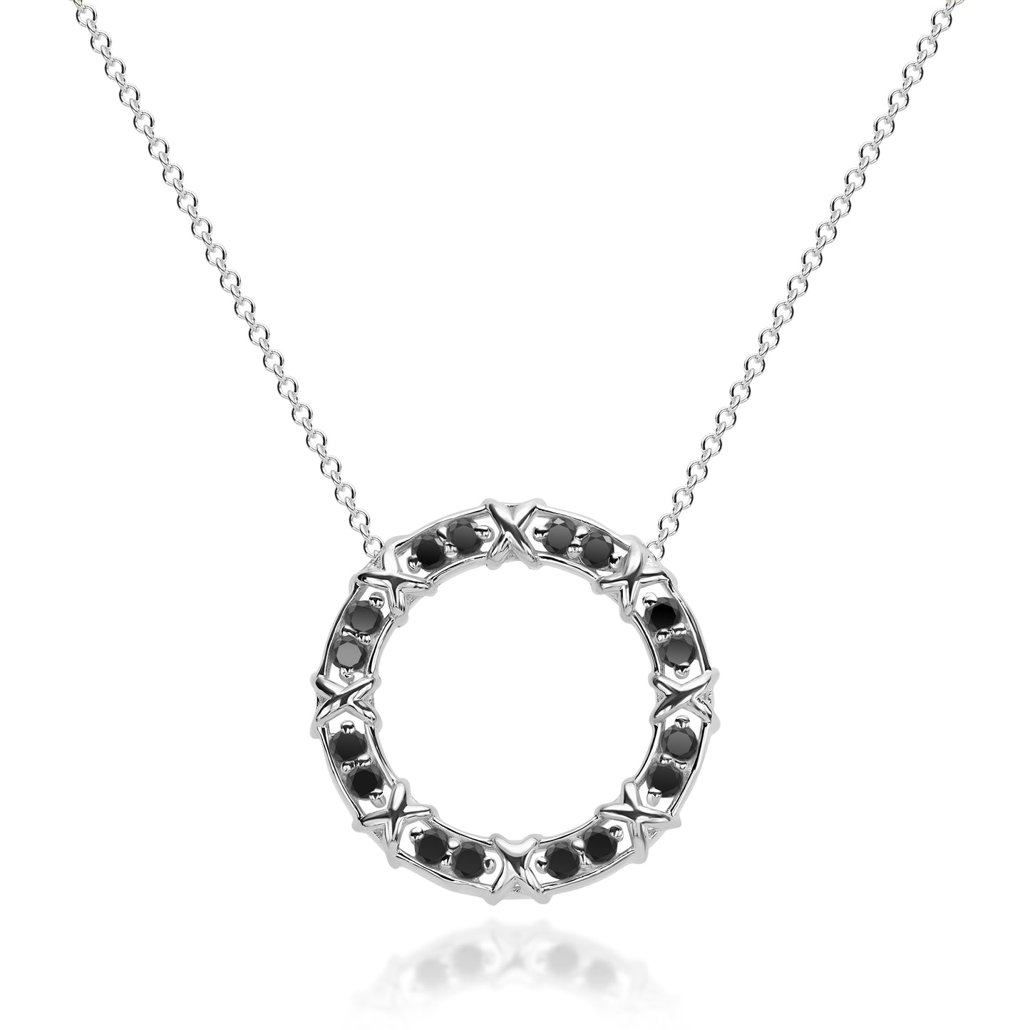 Pendant with MONACO Chain - 14K Gold and Diamonds