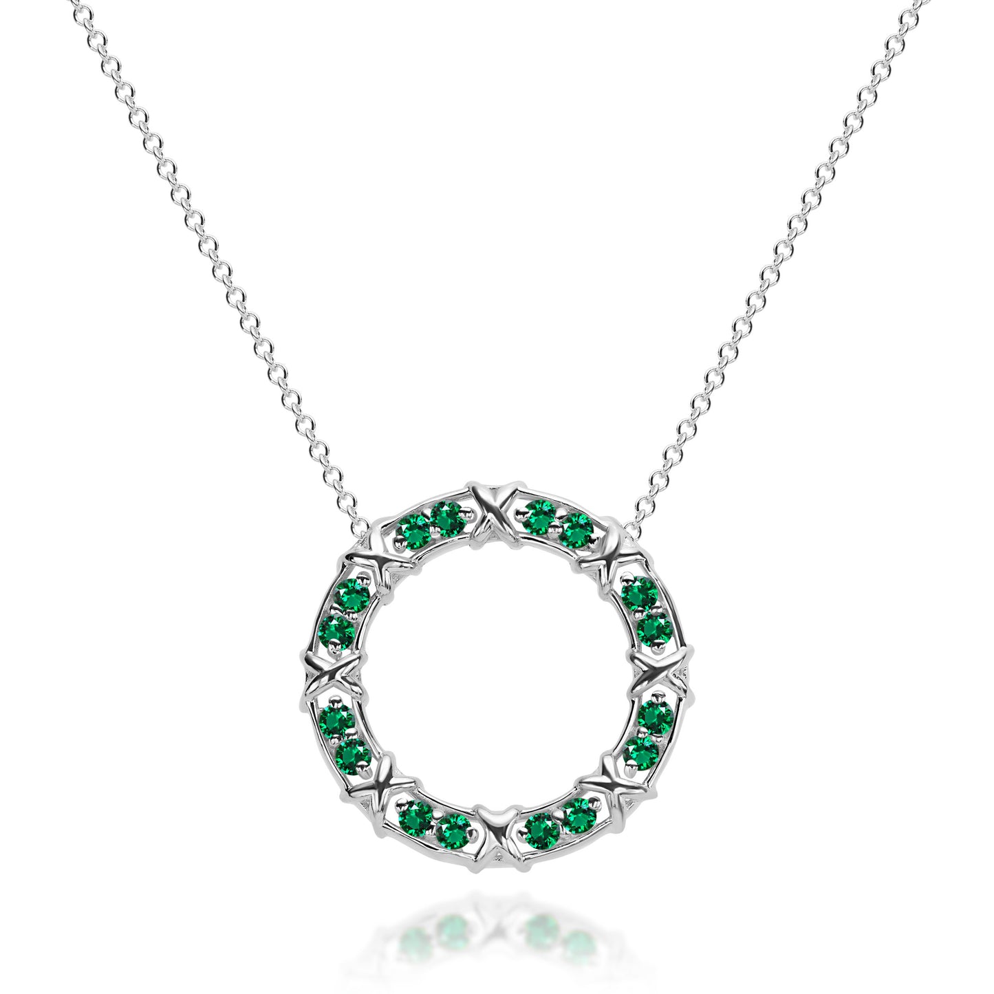 Pendant with MONACO Chain - 14K Gold and Diamonds