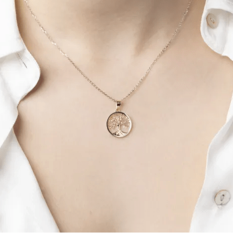Золотое ожерелье с подвеской «Древо жизни»